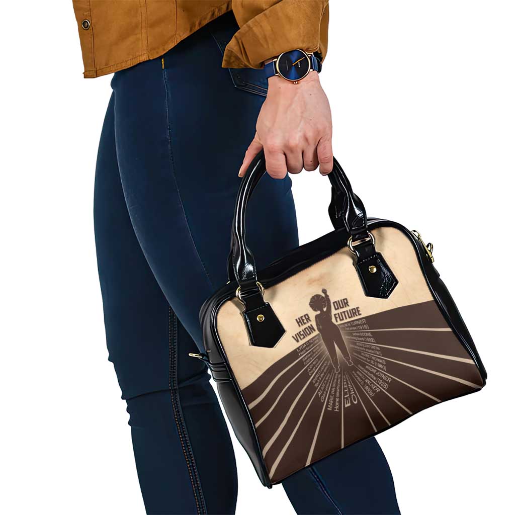 Her Vision Our Future Shoulder Handbag African Influential Black Women Inventors and Pioneers - Wonder Print Shop