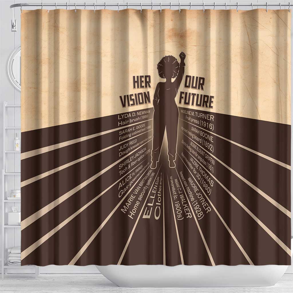 Her Vision Our Future Shower Curtain African Influential Black Women Inventors and Pioneers - Wonder Print Shop