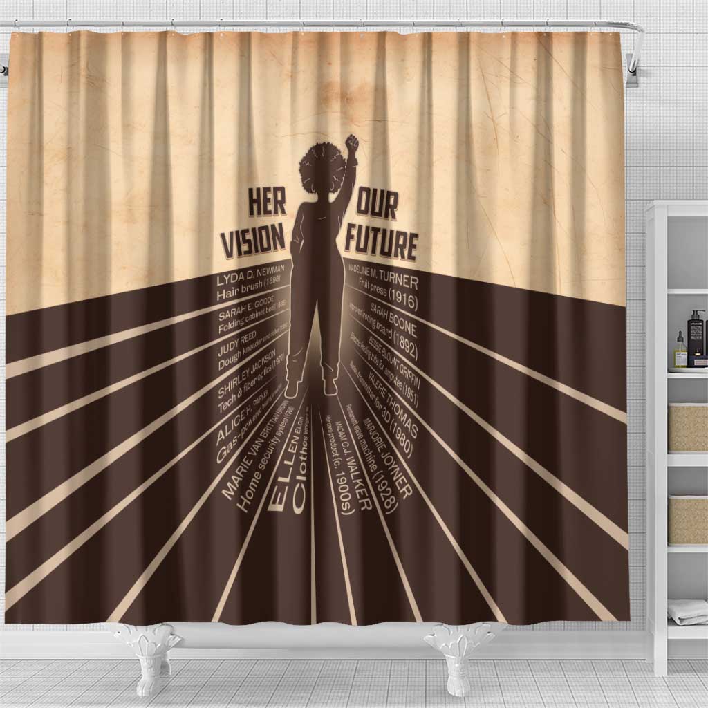 Her Vision Our Future Shower Curtain African Influential Black Women Inventors and Pioneers - Wonder Print Shop