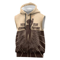 Her Vision Our Future Sleeveless Hoodie African Influential Black Women Inventors and Pioneers - Wonder Print Shop
