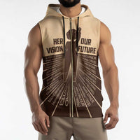 Her Vision Our Future Sleeveless Zip Hoodie African Influential Black Women Inventors and Pioneers - Wonder Print Shop