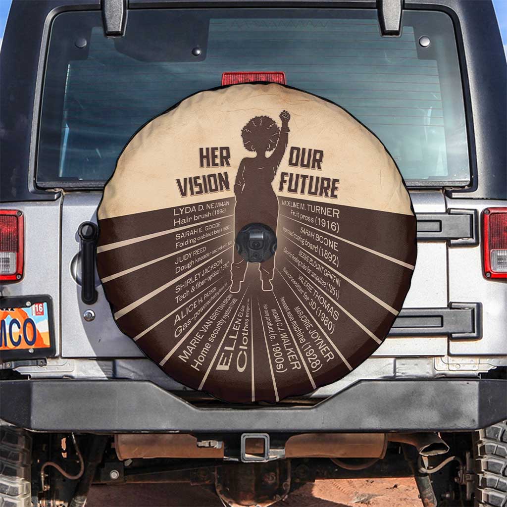 Her Vision Our Future Spare Tire Cover African Influential Black Women Inventors and Pioneers - Wonder Print Shop