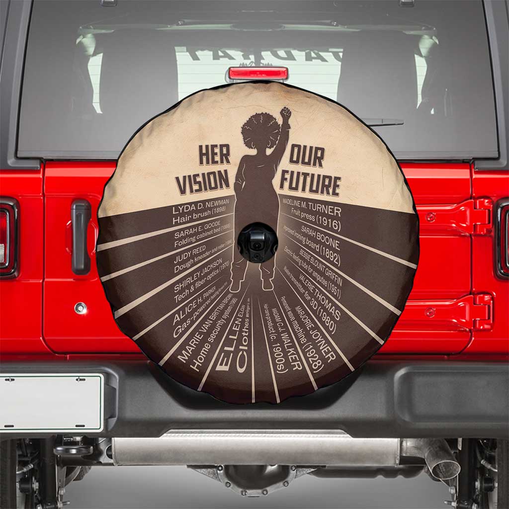 Her Vision Our Future Spare Tire Cover African Influential Black Women Inventors and Pioneers - Wonder Print Shop