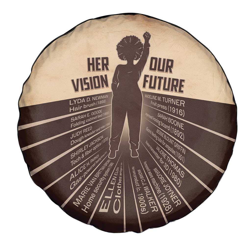 Her Vision Our Future Spare Tire Cover African Influential Black Women Inventors and Pioneers - Wonder Print Shop