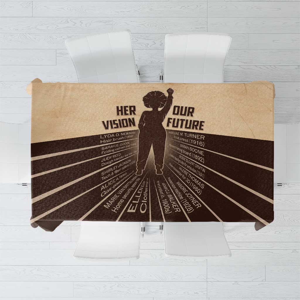 Her Vision Our Future Tablecloth African Influential Black Women Inventors and Pioneers - Wonder Print Shop