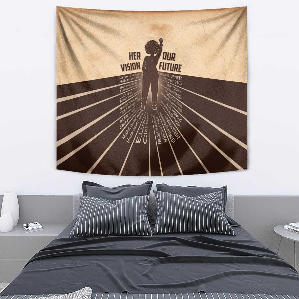 Her Vision Our Future Tapestry African Influential Black Women Inventors and Pioneers - Wonder Print Shop