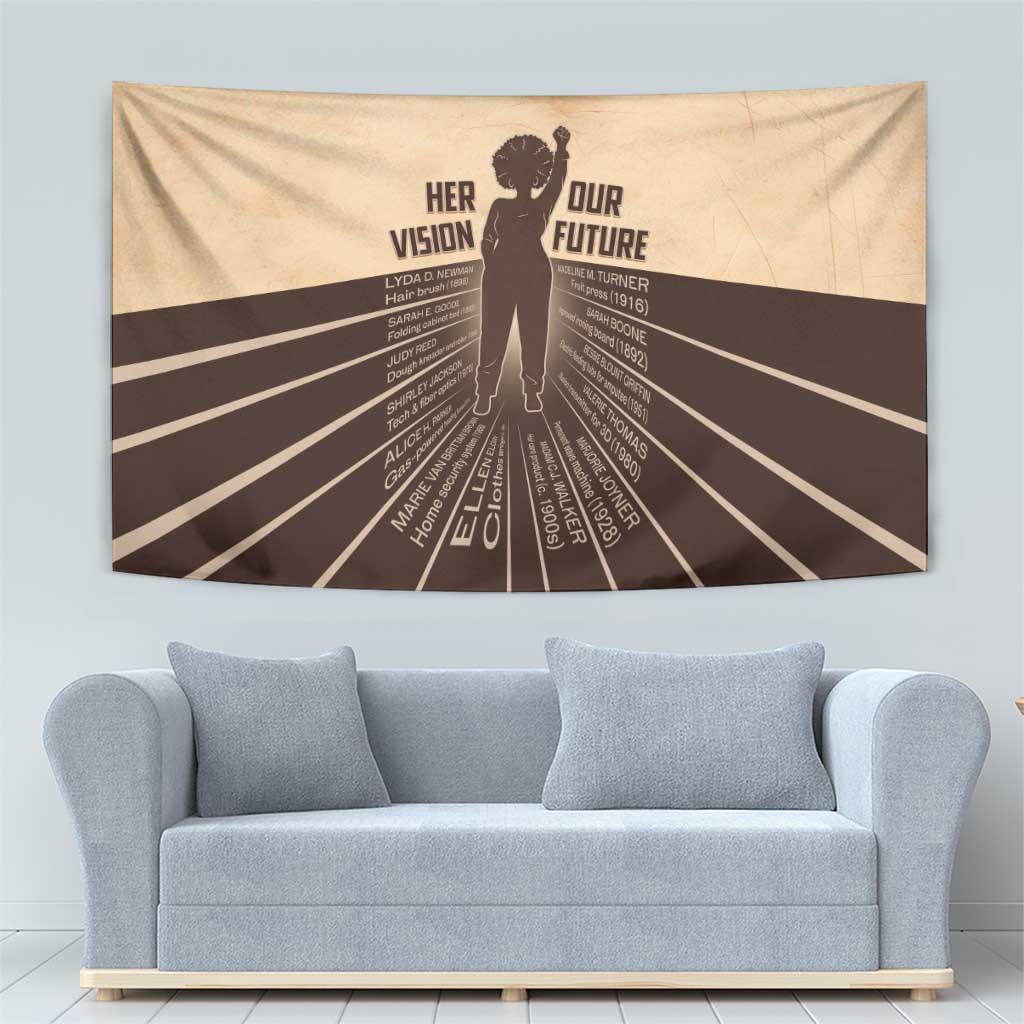 Her Vision Our Future Tapestry African Influential Black Women Inventors and Pioneers - Wonder Print Shop