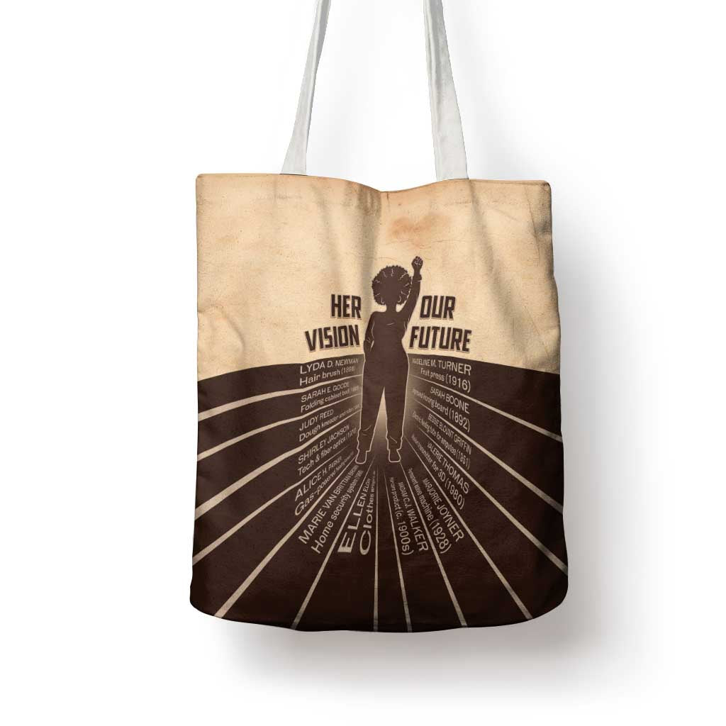Her Vision Our Future Tote Bag African Influential Black Women Inventors and Pioneers - Wonder Print Shop