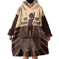 Her Vision Our Future Wearable Blanket Hoodie African Influential Black Women Inventors and Pioneers - Wonder Print Shop