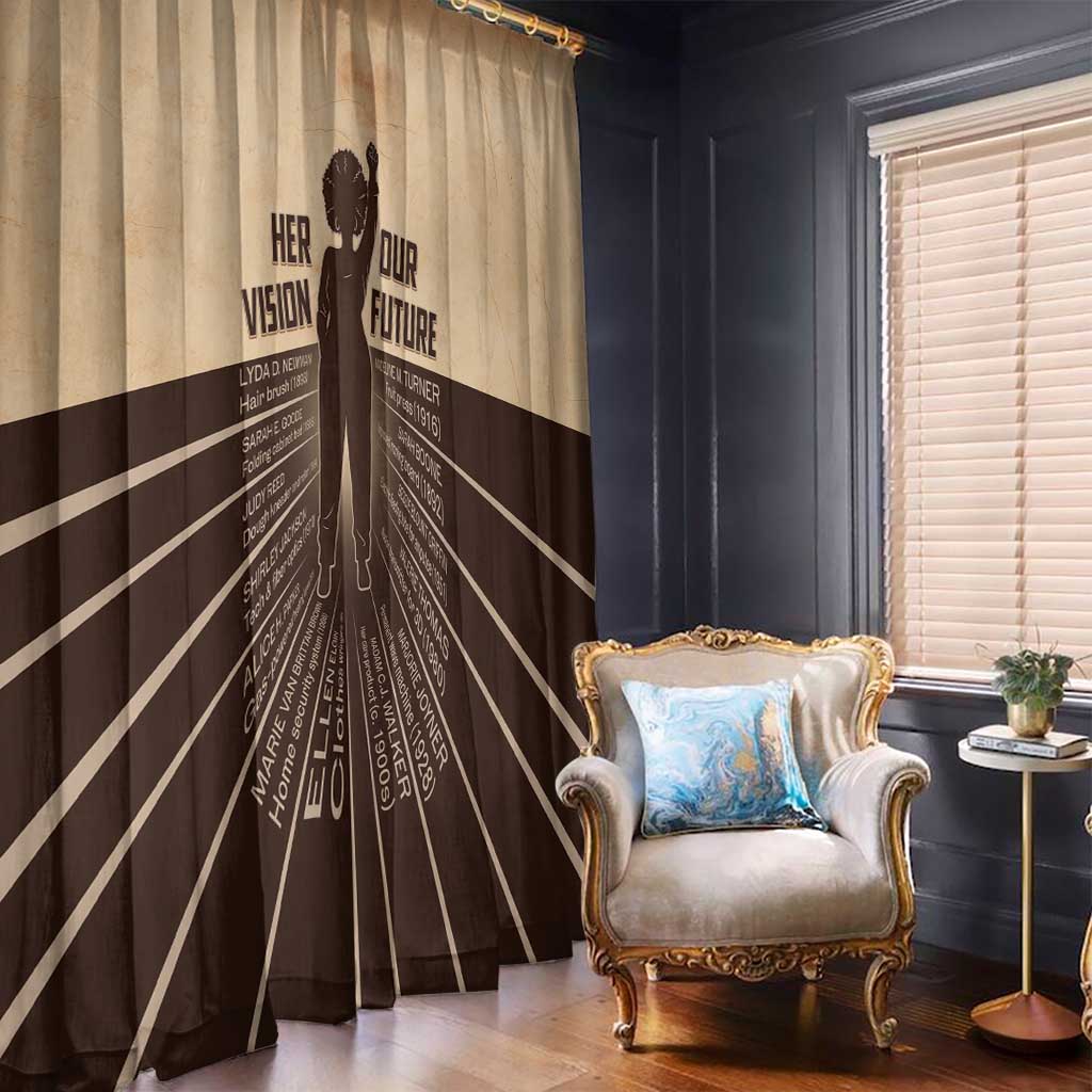 Her Vision Our Future Window Curtain African Influential Black Women Inventors and Pioneers - Wonder Print Shop