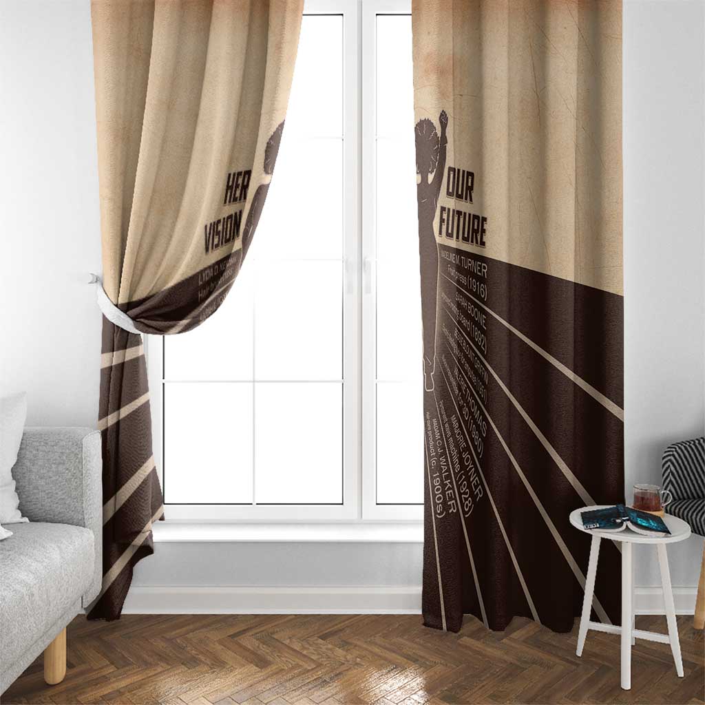 Her Vision Our Future Window Curtain African Influential Black Women Inventors and Pioneers - Wonder Print Shop