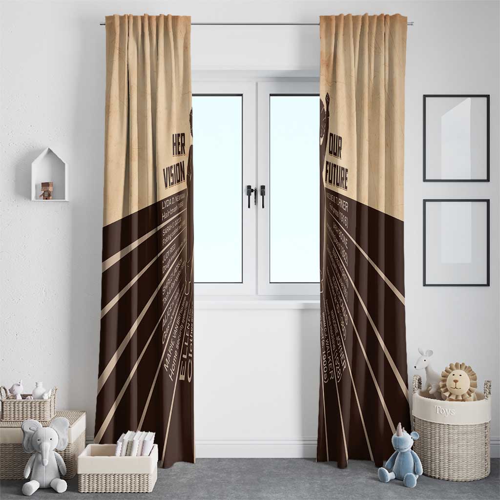 Her Vision Our Future Window Curtain African Influential Black Women Inventors and Pioneers - Wonder Print Shop