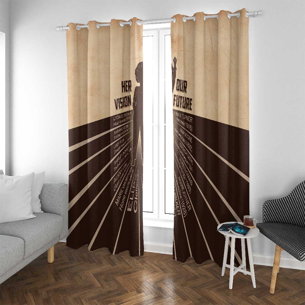 Her Vision Our Future Window Curtain African Influential Black Women Inventors and Pioneers - Wonder Print Shop