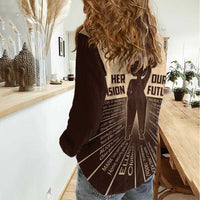 Her Vision Our Future Women Casual Shirt African Influential Black Women Inventors and Pioneers - Wonder Print Shop