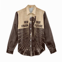 Her Vision Our Future Women Casual Shirt African Influential Black Women Inventors and Pioneers - Wonder Print Shop