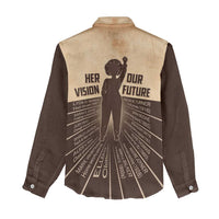 Her Vision Our Future Women Casual Shirt African Influential Black Women Inventors and Pioneers - Wonder Print Shop