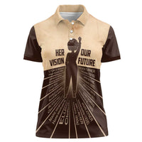 Her Vision Our Future Women Polo Shirt African Influential Black Women Inventors and Pioneers - Wonder Print Shop