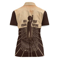 Her Vision Our Future Women Polo Shirt African Influential Black Women Inventors and Pioneers - Wonder Print Shop