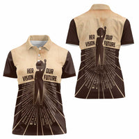 Her Vision Our Future Women Polo Shirt African Influential Black Women Inventors and Pioneers - Wonder Print Shop