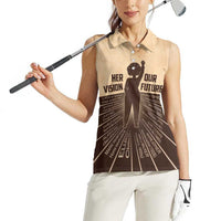 Her Vision Our Future Women Sleeveless Polo Shirt African Influential Black Women Inventors and Pioneers - Wonder Print Shop