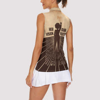 Her Vision Our Future Women Sleeveless Polo Shirt African Influential Black Women Inventors and Pioneers - Wonder Print Shop