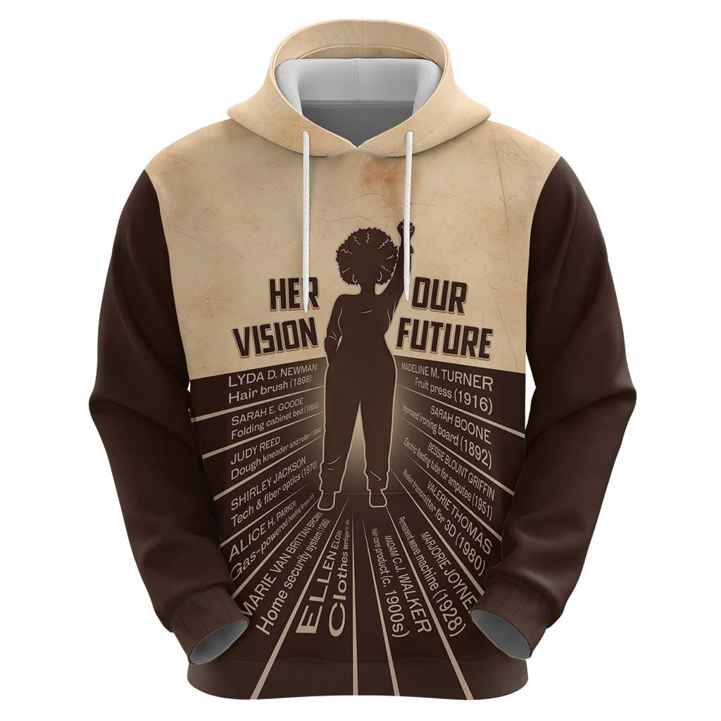 Her Vision Our Future Zip Hoodie African Influential Black Women Inventors and Pioneers - Wonder Print Shop