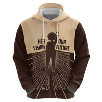 Her Vision Our Future Zip Hoodie African Influential Black Women Inventors and Pioneers - Wonder Print Shop