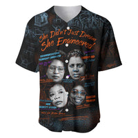 She Didn't Just Dream She Engineered Baseball Jersey African Celebrating Trailblazing Black Women Innovators in Technology and Engineering - Wonder Print Shop
