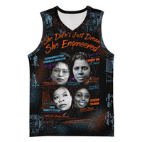 She Didn't Just Dream She Engineered Basketball Jersey African Celebrating Trailblazing Black Women Innovators in Technology and Engineering - undefined