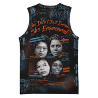 She Didn't Just Dream She Engineered Basketball Jersey African Celebrating Trailblazing Black Women Innovators in Technology and Engineering - undefined
