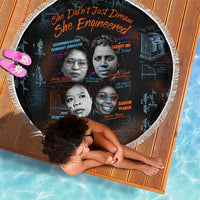 She Didn't Just Dream She Engineered Beach Blanket African Celebrating Trailblazing Black Women Innovators in Technology and Engineering - Wonder Print Shop