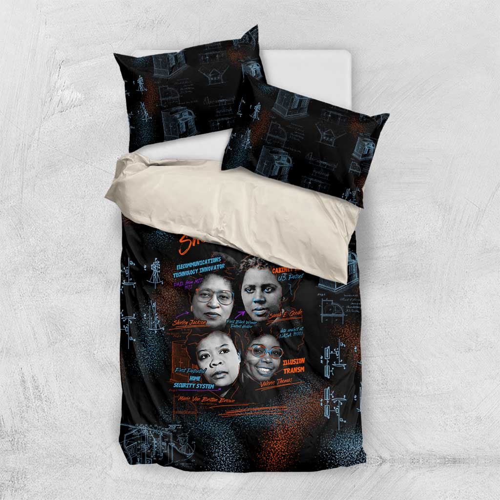 She Didn't Just Dream She Engineered Bedding Set African Celebrating Trailblazing Black Women Innovators in Technology and Engineering - Wonder Print Shop