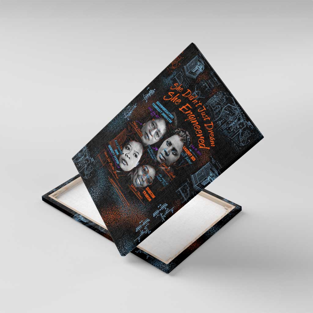 She Didn't Just Dream She Engineered Canvas Wall Art African Celebrating Trailblazing Black Women Innovators in Technology and Engineering - Wonder Print Shop