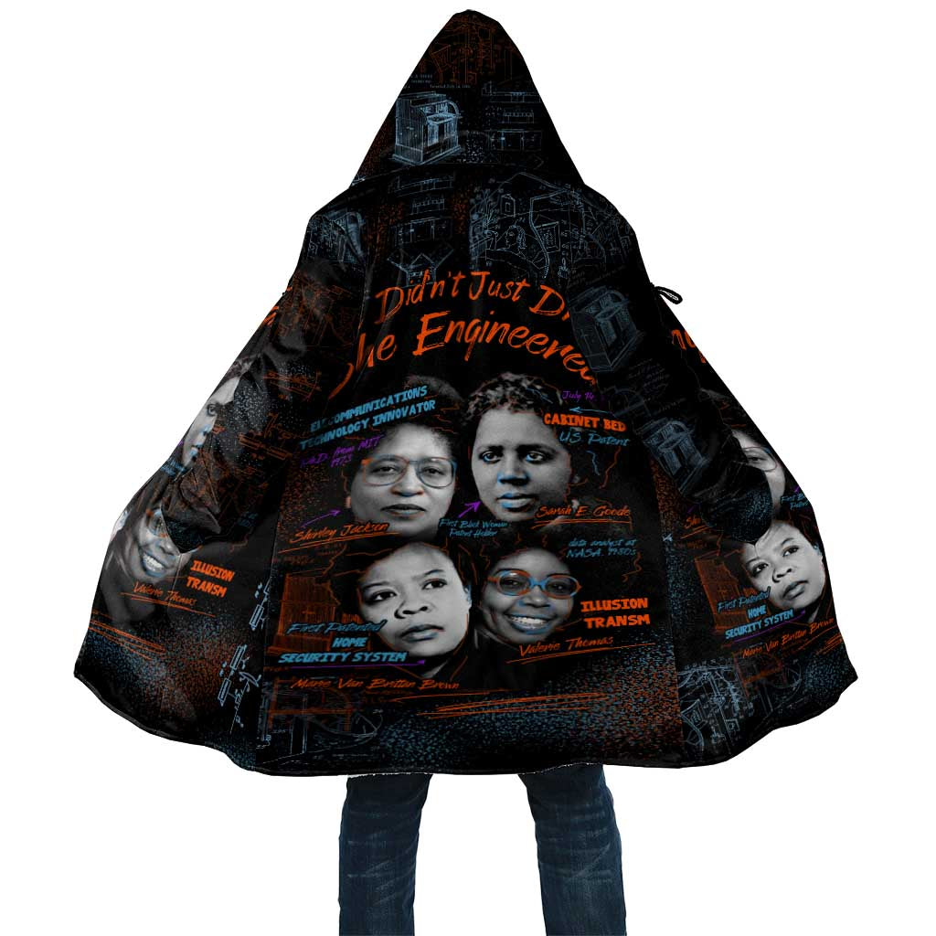 She Didn't Just Dream She Engineered Cloak African Celebrating Trailblazing Black Women Innovators in Technology and Engineering - Wonder Print Shop