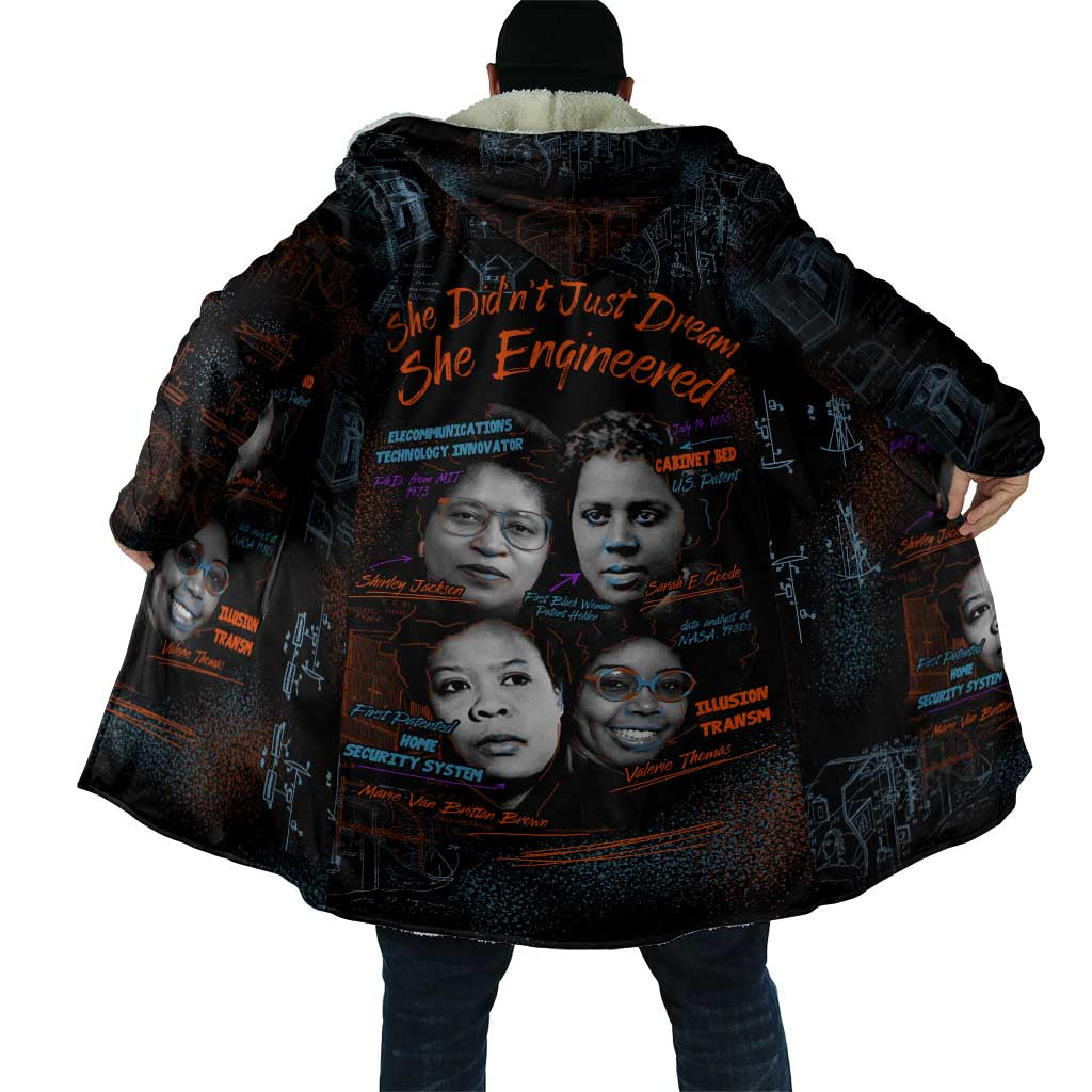 She Didn't Just Dream She Engineered Cloak African Celebrating Trailblazing Black Women Innovators in Technology and Engineering - Wonder Print Shop