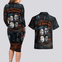 She Didn't Just Dream She Engineered Couples Matching Long Sleeve Bodycon Dress and Hawaiian Shirt African Celebrating Trailblazing Black Women Innovators in Technology and Engineering - Wonder Print Shop