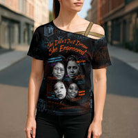 She Didn't Just Dream She Engineered Cross Shoulder Shirt African Celebrating Trailblazing Black Women Innovators in Technology and Engineering - Wonder Print Shop