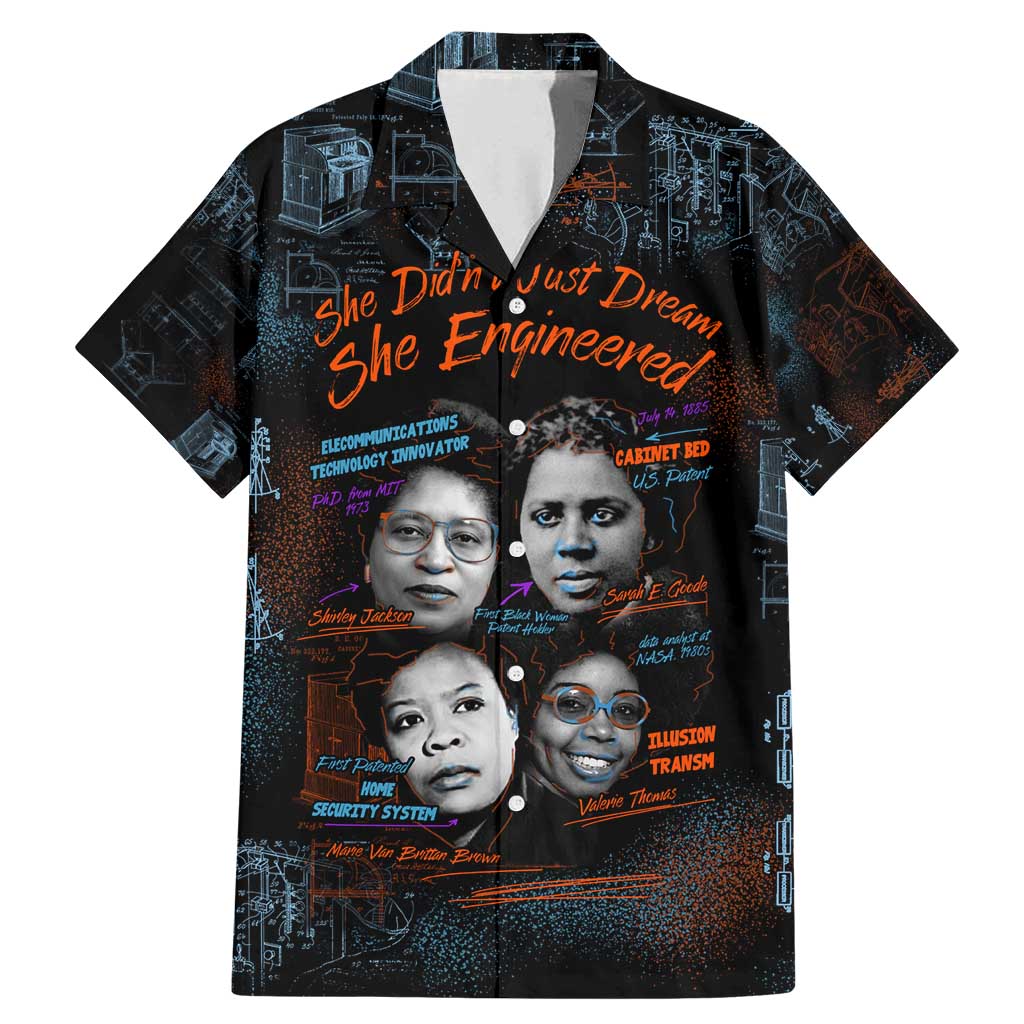 She Didn't Just Dream She Engineered Family Matching Mermaid Dress and Hawaiian Shirt African Celebrating Trailblazing Black Women Innovators in Technology and Engineering - Wonder Print Shop