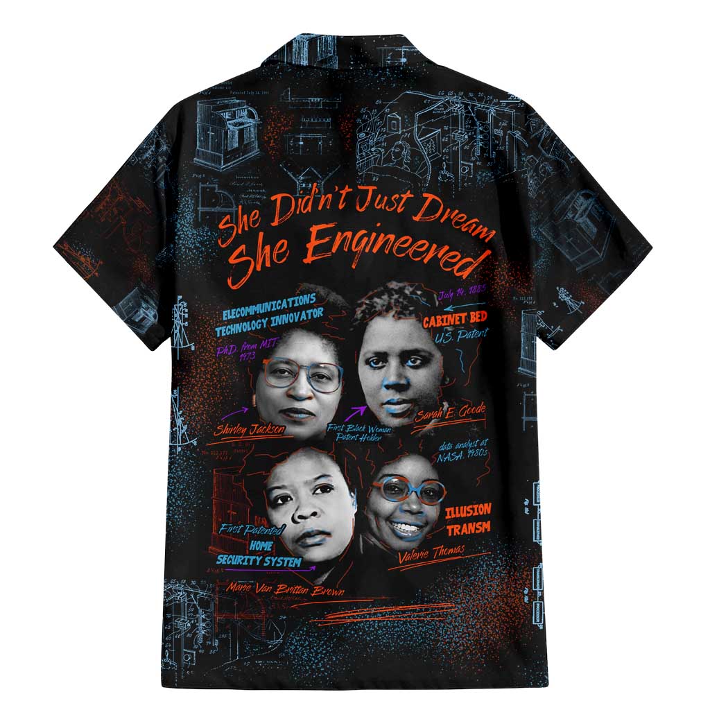 She Didn't Just Dream She Engineered Family Matching Mermaid Dress and Hawaiian Shirt African Celebrating Trailblazing Black Women Innovators in Technology and Engineering - Wonder Print Shop