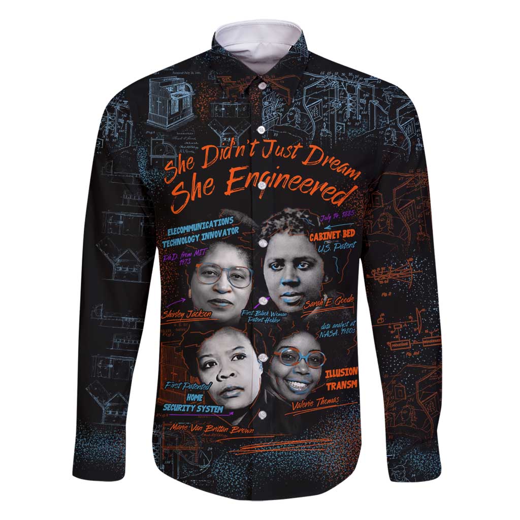 She Didn't Just Dream She Engineered Family Matching Mermaid Dress and Hawaiian Shirt African Celebrating Trailblazing Black Women Innovators in Technology and Engineering - Wonder Print Shop
