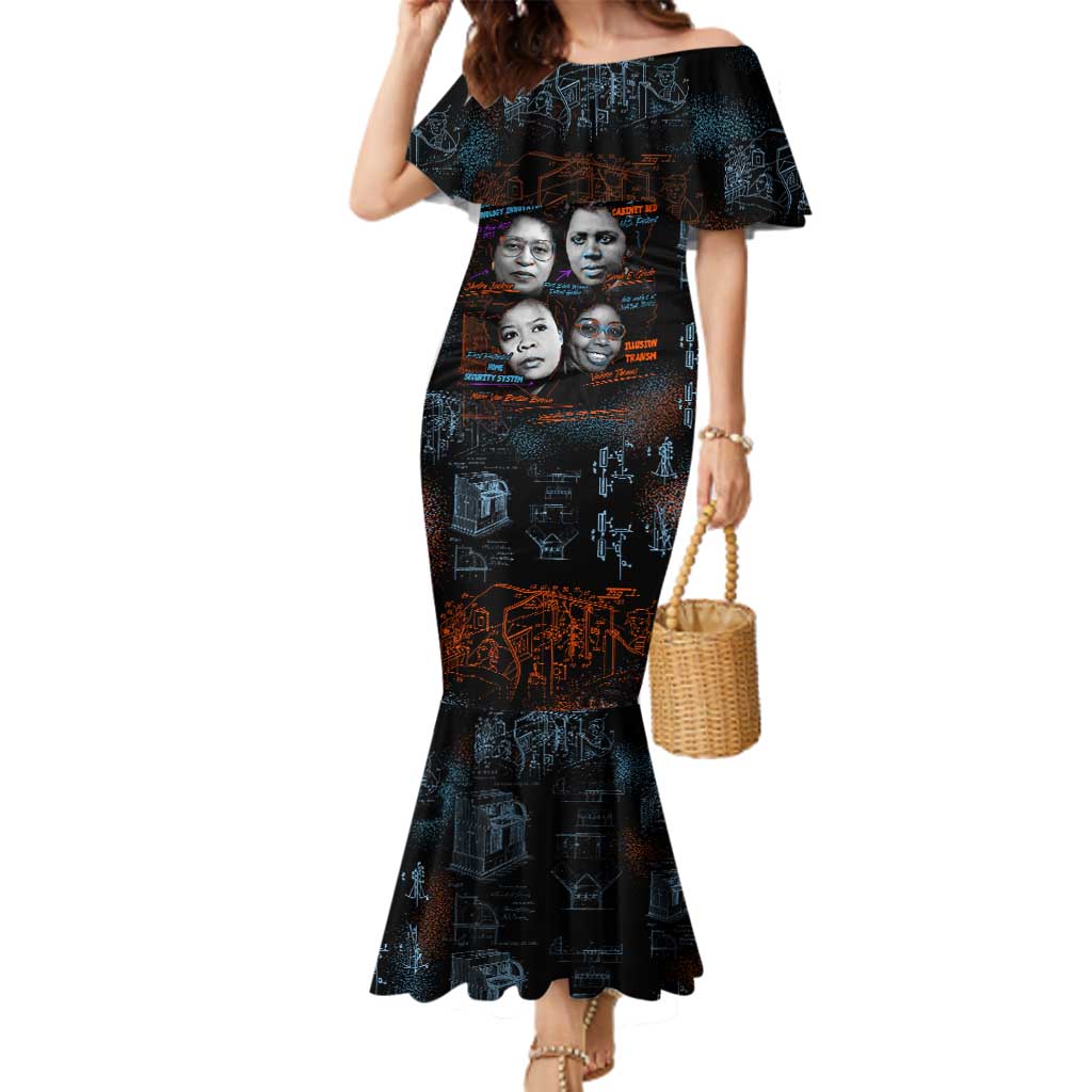She Didn't Just Dream She Engineered Family Matching Mermaid Dress and Hawaiian Shirt African Celebrating Trailblazing Black Women Innovators in Technology and Engineering - Wonder Print Shop