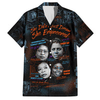 She Didn't Just Dream She Engineered Family Matching Off The Shoulder Long Sleeve Dress and Hawaiian Shirt African Celebrating Trailblazing Black Women Innovators in Technology and Engineering - Wonder Print Shop