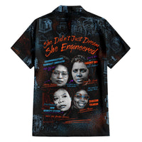 She Didn't Just Dream She Engineered Family Matching Off The Shoulder Long Sleeve Dress and Hawaiian Shirt African Celebrating Trailblazing Black Women Innovators in Technology and Engineering - Wonder Print Shop