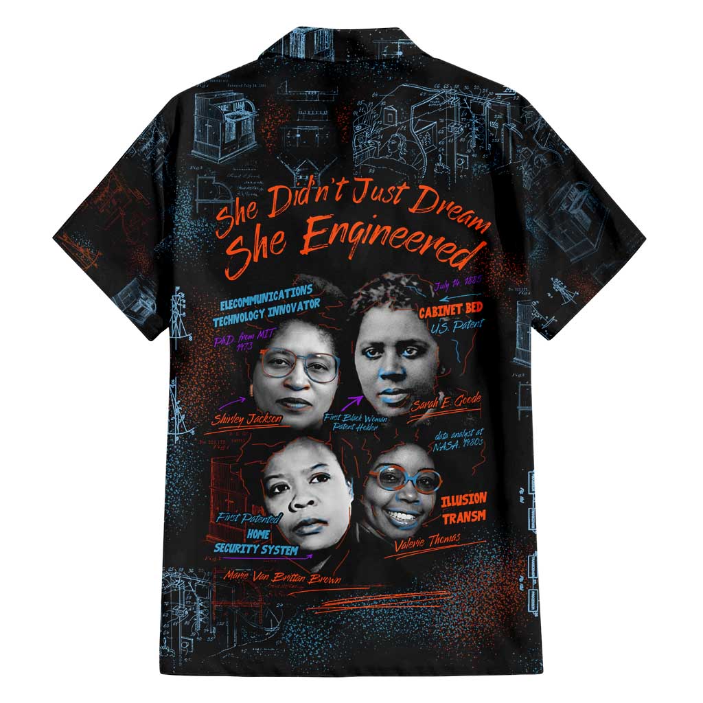 She Didn't Just Dream She Engineered Family Matching Short Sleeve Bodycon Dress and Hawaiian Shirt African Celebrating Trailblazing Black Women Innovators in Technology and Engineering - Wonder Print Shop