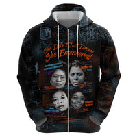 She Didn't Just Dream She Engineered Hoodie African Celebrating Trailblazing Black Women Innovators in Technology and Engineering - Wonder Print Shop