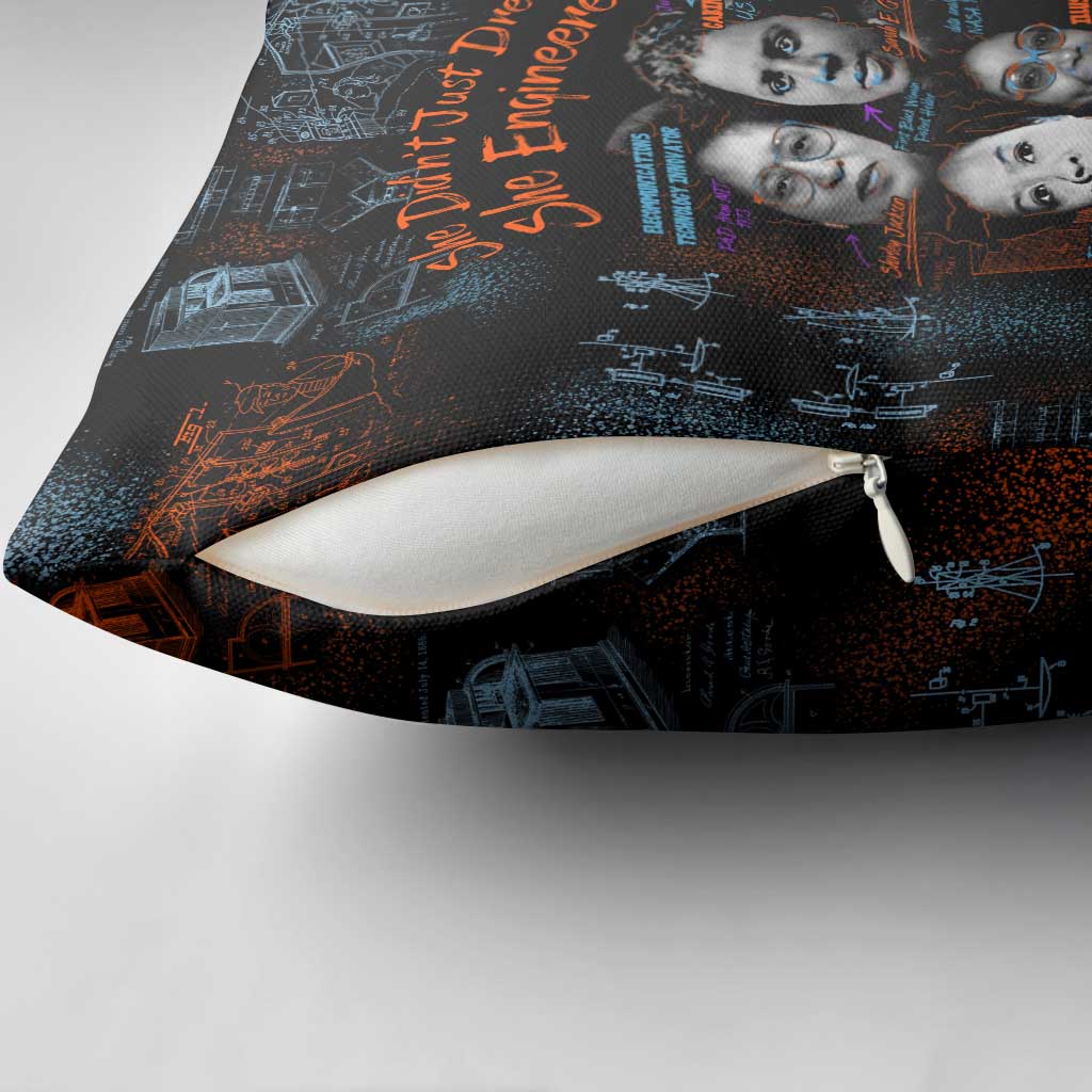 She Didn't Just Dream She Engineered Pillow Cover African Celebrating Trailblazing Black Women Innovators in Technology and Engineering - Wonder Print Shop
