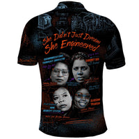 She Didn't Just Dream She Engineered Polo Shirt African Celebrating Trailblazing Black Women Innovators in Technology and Engineering - Wonder Print Shop