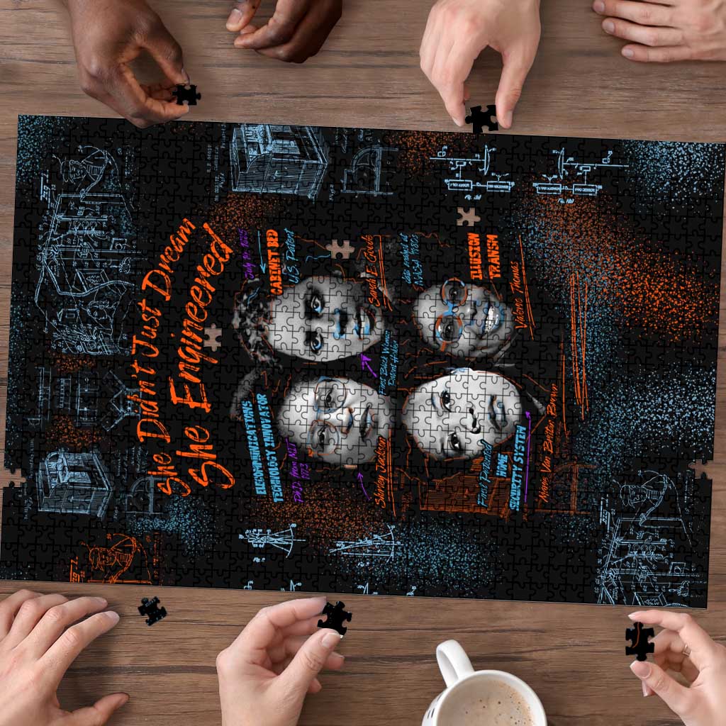 She Didn't Just Dream She Engineered Puzzle African Celebrating Trailblazing Black Women Innovators in Technology and Engineering - Wonder Print Shop