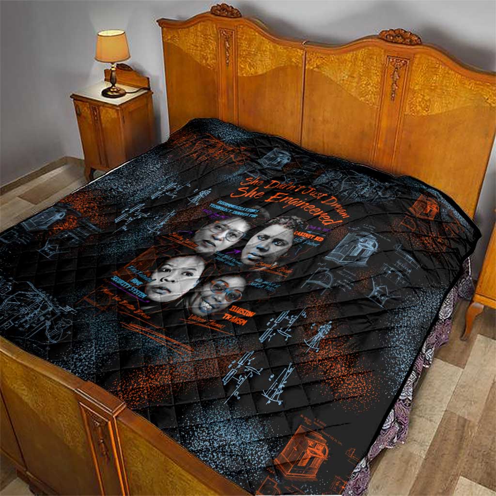 She Didn't Just Dream She Engineered Quilt African Celebrating Trailblazing Black Women Innovators in Technology and Engineering - Wonder Print Shop