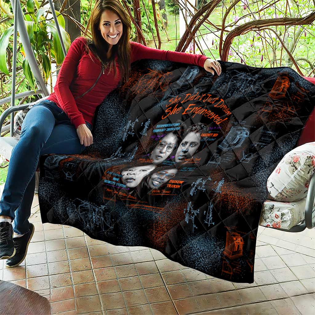 She Didn't Just Dream She Engineered Quilt African Celebrating Trailblazing Black Women Innovators in Technology and Engineering - Wonder Print Shop